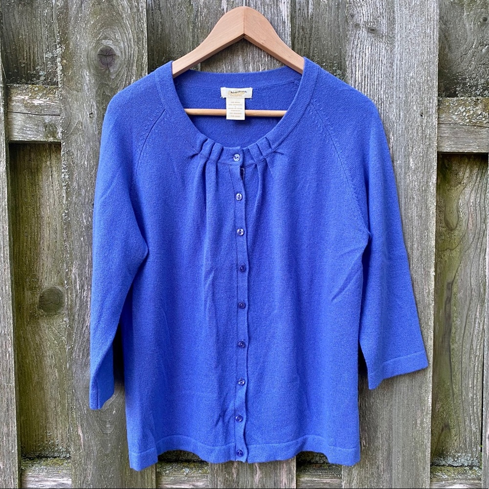 Purple wool & cashmere blend cardigan